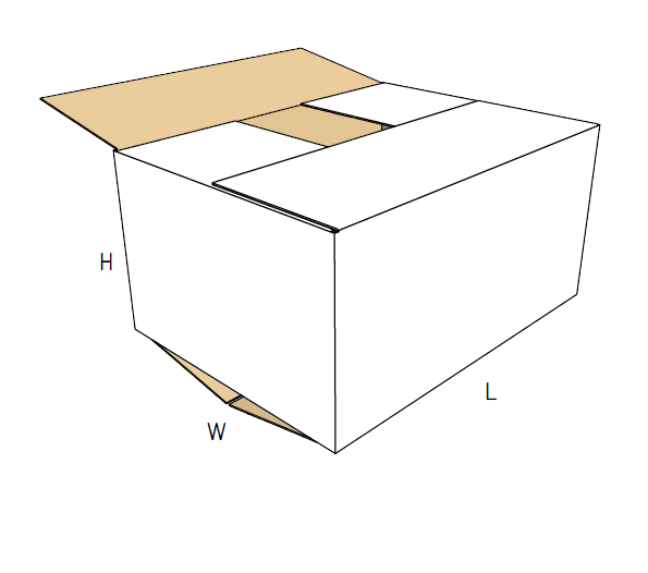 Caja de cartón americana con solapas