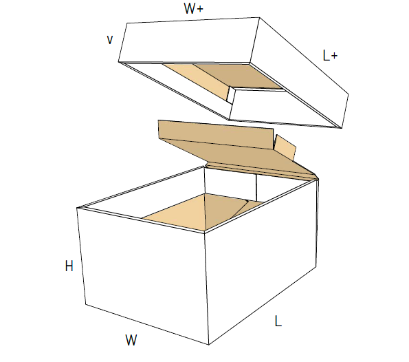 Caja de cartón con tapa de Femasa
