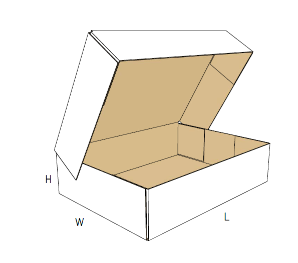 Caja de cartón con tapa sujeta de Femasa