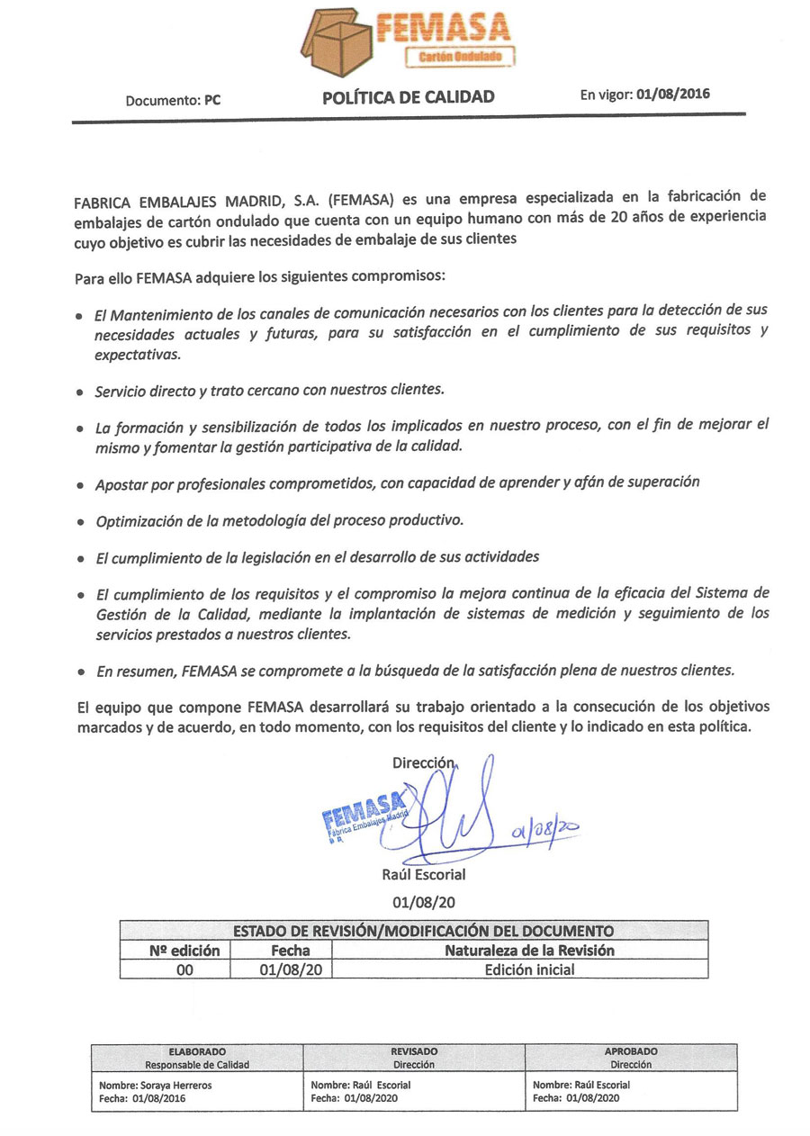 Política de calidad