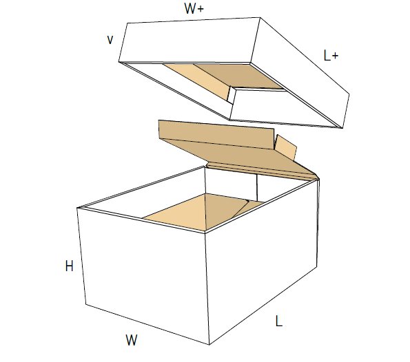Caja de cartón con Tapa