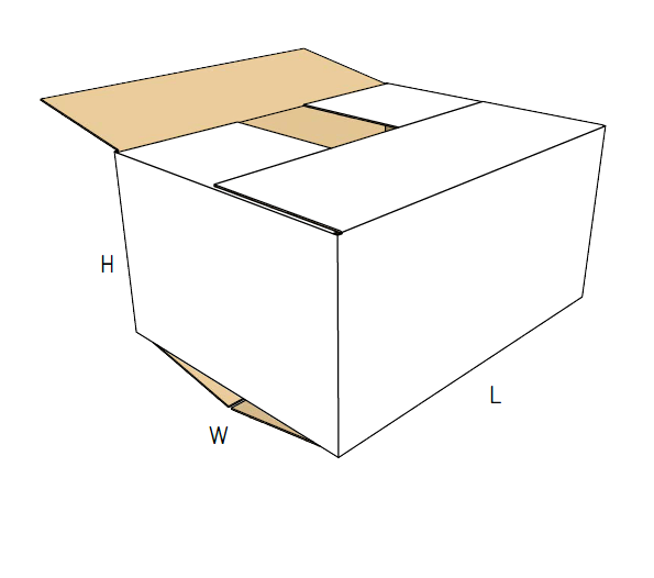 Caja de cartón americana con solapas